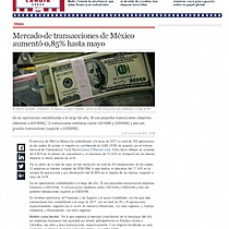 Mercado de transacciones de Mxico aument 0,85% hasta mayo
